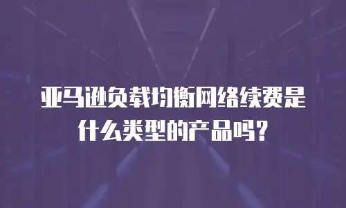 亚马逊负载均衡网络续费是什么类型的产品吗？