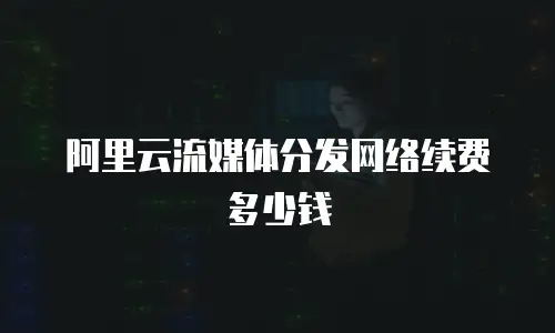 阿里云流媒体分发网络续费多少钱