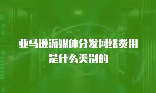 亚马逊流媒体分发网络费用是什么类别的