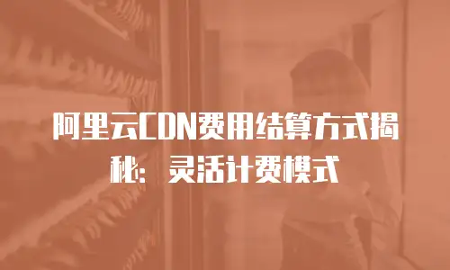 阿里云CDN费用结算方式揭秘：灵活计费模式
