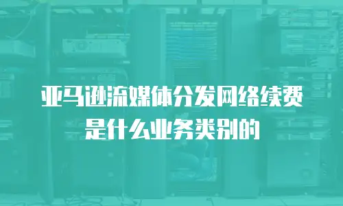 亚马逊流媒体分发网络续费是什么业务类别的