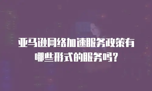 亚马逊网络加速服务政策有哪些形式的服务吗？