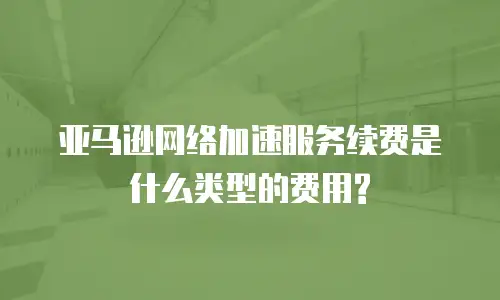 亚马逊网络加速服务续费是什么类型的费用?