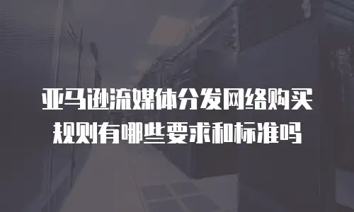 亚马逊流媒体分发网络购买规则有哪些要求和标准吗