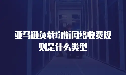 亚马逊负载均衡网络收费规则是什么类型