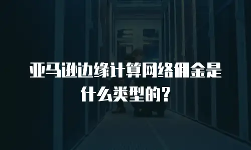 亚马逊边缘计算网络佣金是什么类型的？