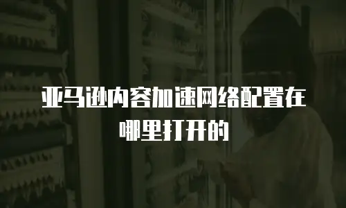 亚马逊内容加速网络配置在哪里打开的