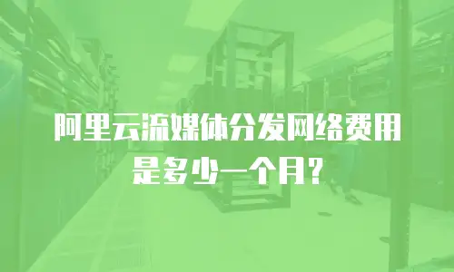 阿里云流媒体分发网络费用是多少一个月？