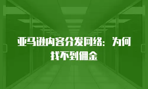 亚马逊内容分发网络：为何找不到佣金