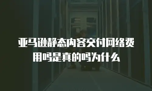 亚马逊静态内容交付网络费用吗是真的吗为什么
