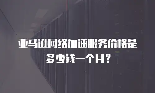亚马逊网络加速服务价格是多少钱一个月？
