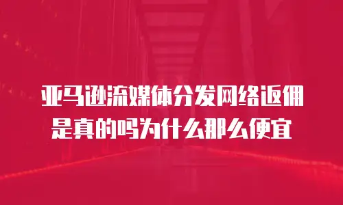 亚马逊流媒体分发网络返佣是真的吗为什么那么便宜