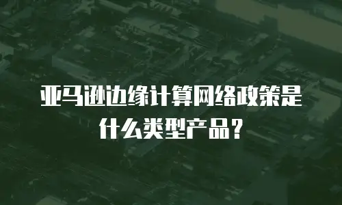 亚马逊边缘计算网络政策是什么类型产品？