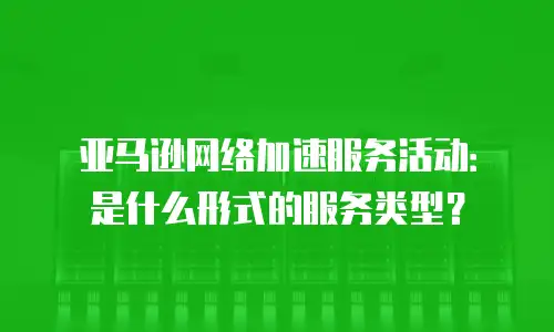 亚马逊网络加速服务活动：是什么形式的服务类型？