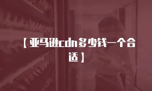 【亚马逊cdn多少钱一个合适】