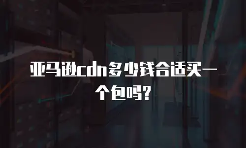 亚马逊cdn多少钱合适买一个包吗？
