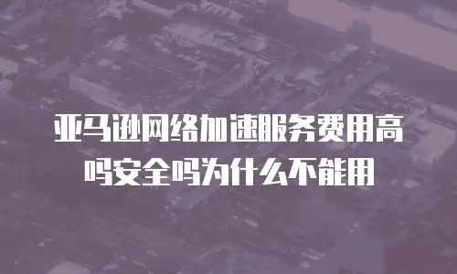 亚马逊网络加速服务费用高吗安全吗为什么不能用