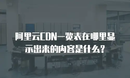 阿里云CDN一览表在哪里显示出来的内容是什么？