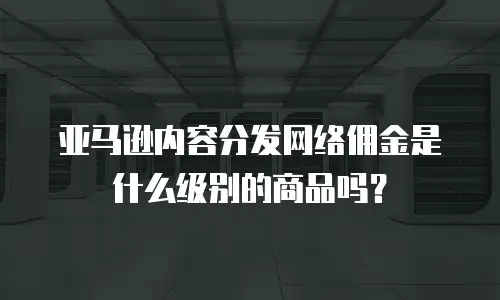 亚马逊内容分发网络佣金是什么级别的商品吗？