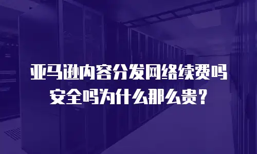 亚马逊内容分发网络续费吗安全吗为什么那么贵？