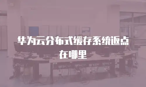 华为云分布式缓存系统返点在哪里