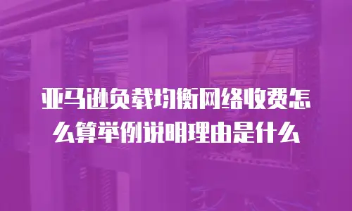 亚马逊负载均衡网络收费怎么算举例说明理由是什么