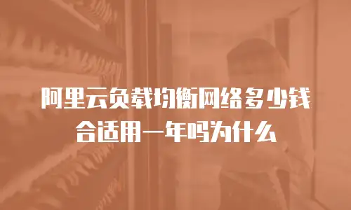 阿里云负载均衡网络多少钱合适用一年吗为什么