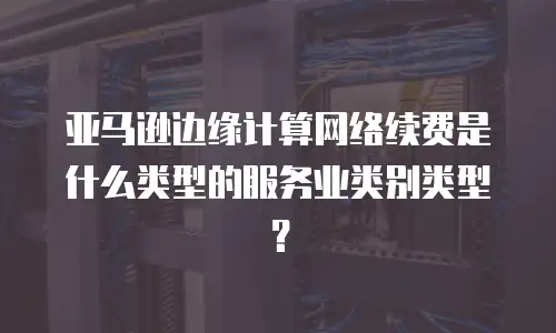 亚马逊边缘计算网络续费是什么类型的服务业类别类型？