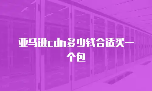 亚马逊cdn多少钱合适买一个包