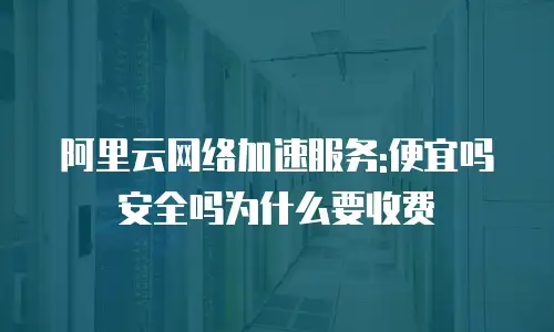 阿里云网络加速服务:便宜吗安全吗为什么要收费