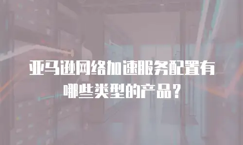 亚马逊网络加速服务配置有哪些类型的产品？