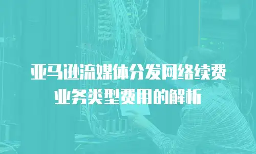 亚马逊流媒体分发网络续费业务类型费用的解析