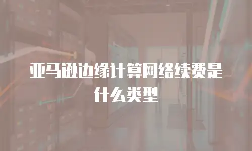 亚马逊边缘计算网络续费是什么类型