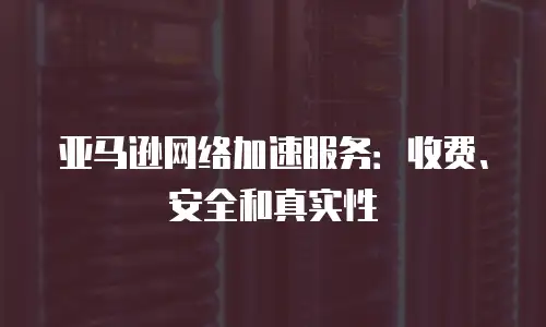 亚马逊网络加速服务：收费、安全和真实性