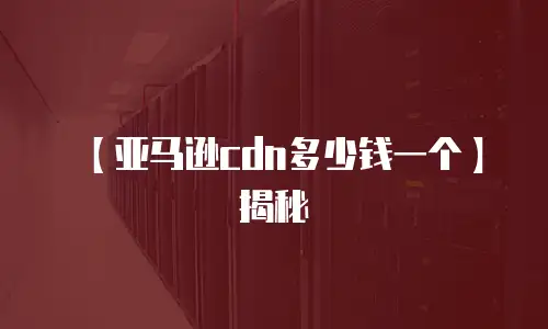 【亚马逊cdn多少钱一个】揭秘