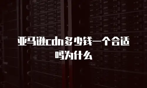 亚马逊cdn多少钱一个合适吗为什么