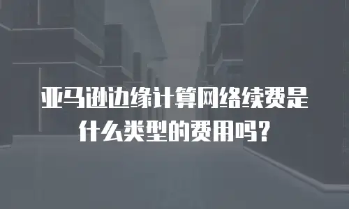 亚马逊边缘计算网络续费是什么类型的费用吗？