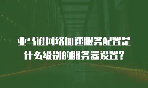 亚马逊网络加速服务配置是什么级别的服务器设置？