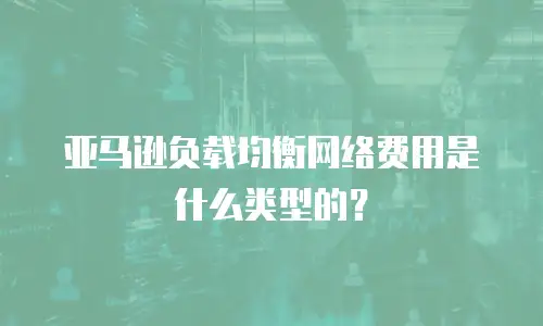 亚马逊负载均衡网络费用是什么类型的？