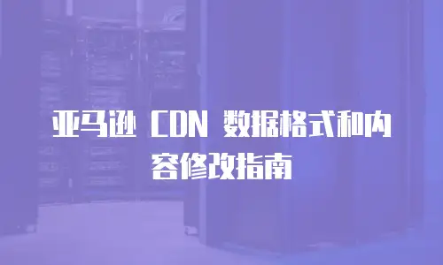 亚马逊 CDN 数据格式和内容修改指南