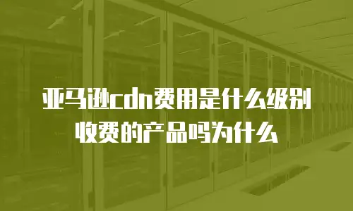 亚马逊cdn费用是什么级别收费的产品吗为什么