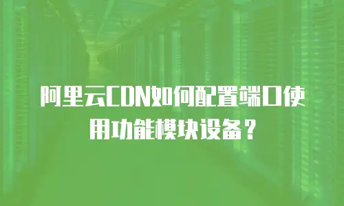 阿里云CDN如何配置端口使用功能模块设备？