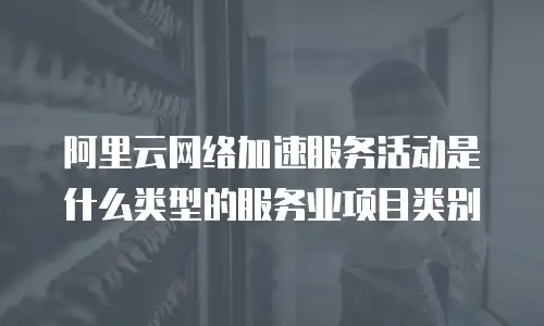 阿里云网络加速服务活动是什么类型的服务业项目类别
