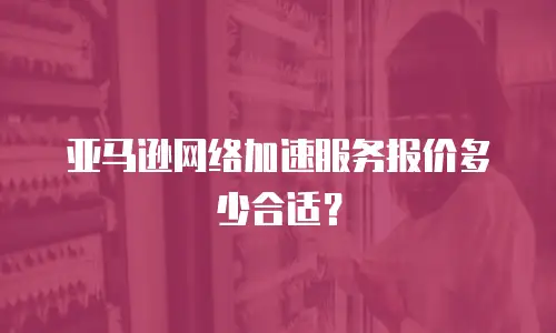 亚马逊网络加速服务报价多少合适？