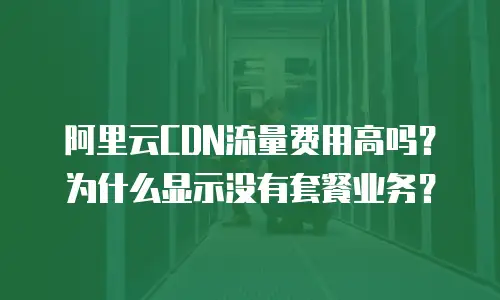 阿里云CDN流量费用高吗？为什么显示没有套餐业务？