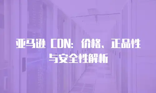 亚马逊 CDN：价格、正品性与安全性解析