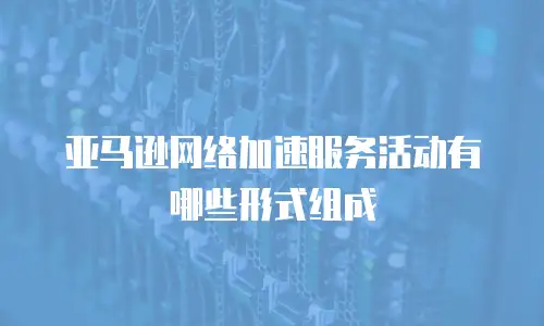 亚马逊网络加速服务活动有哪些形式组成