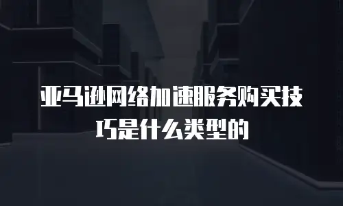 亚马逊网络加速服务购买技巧是什么类型的