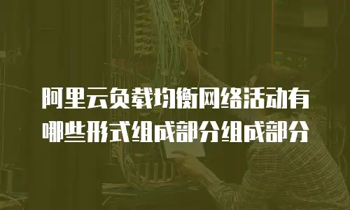 阿里云负载均衡网络活动有哪些形式组成部分组成部分