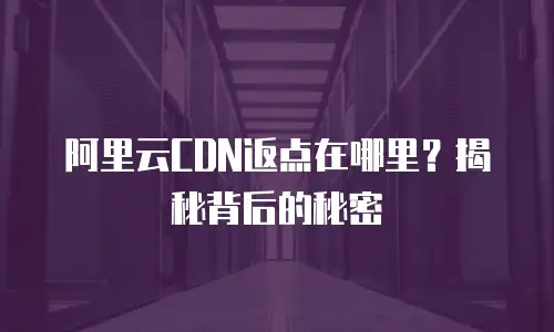 阿里云CDN返点在哪里？揭秘背后的秘密